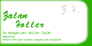 zalan holler business card